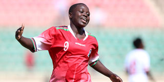 Kenya's Valarie Nekesa celebrates
