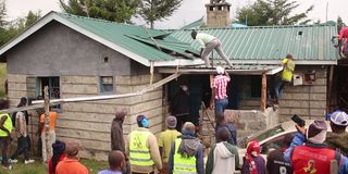 Police attempt to access scene of crime in Nyandarua