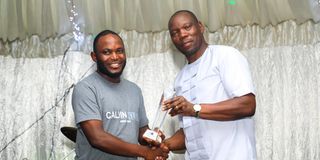 The overall winner of the 2023 Mulembe Pro-Am golf tournament, Victor Simbi