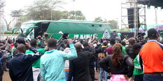 Gor Mahia fans in celebratory mood