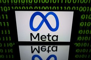 The logo of the company Meta