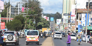 A street in Eldoret town, Uasin Gishu County on May 25, 2023