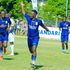 Bandari midfielder Fidel Origa celebrates with teammates 