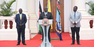 Rigathi Gachagua, William Ruto and Musalia Mudavadi