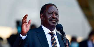 Azimio la Umoja One Kenya leader Raila Odinga.