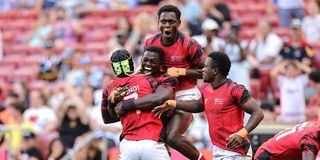Kenya Sevens players