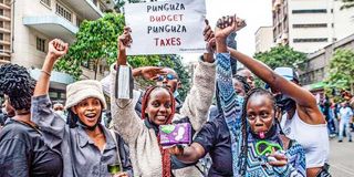 protesters during the Anti-finance bill