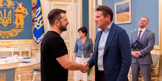 Sebastian Coe and Volodymyr Zelenskyy