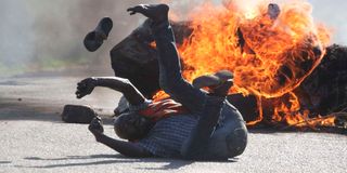 Anti-government protester