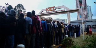 Kindiki swearing in kenyans queue