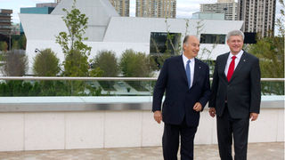 Canada's Prime Minister Stephen Harper and his Highness the Aga Khan