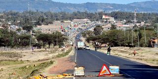 The main road leading into Mulot town, Bomet County pictured on November 2, 2022.