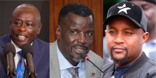 Rigathi Gachagua, Dan Wanyama and Amos Mwago
