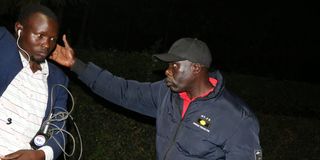 KTN Reporter Kennedy Gachuhi roughed up