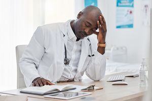anxiety and sad doctor