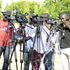 Journalists covering a past event