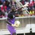 Harambee Stars goalkeeper Patrick Matasi gestures 
